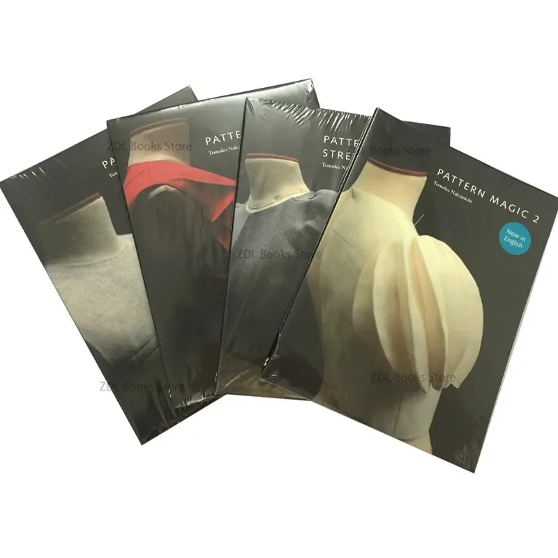 

4 Books/Set Tomoko Nakamichi Pattern Magic Book Volume 1-4 Stretch Fabrics Clothing Cutting Design Teaching Book