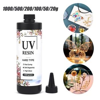 UV Resin Glue 20g/50g/100g/250g/1000g Epoxy Resin High Transparency Fast Drying and High Hardness for DIY Jewelry No UV Lamp
