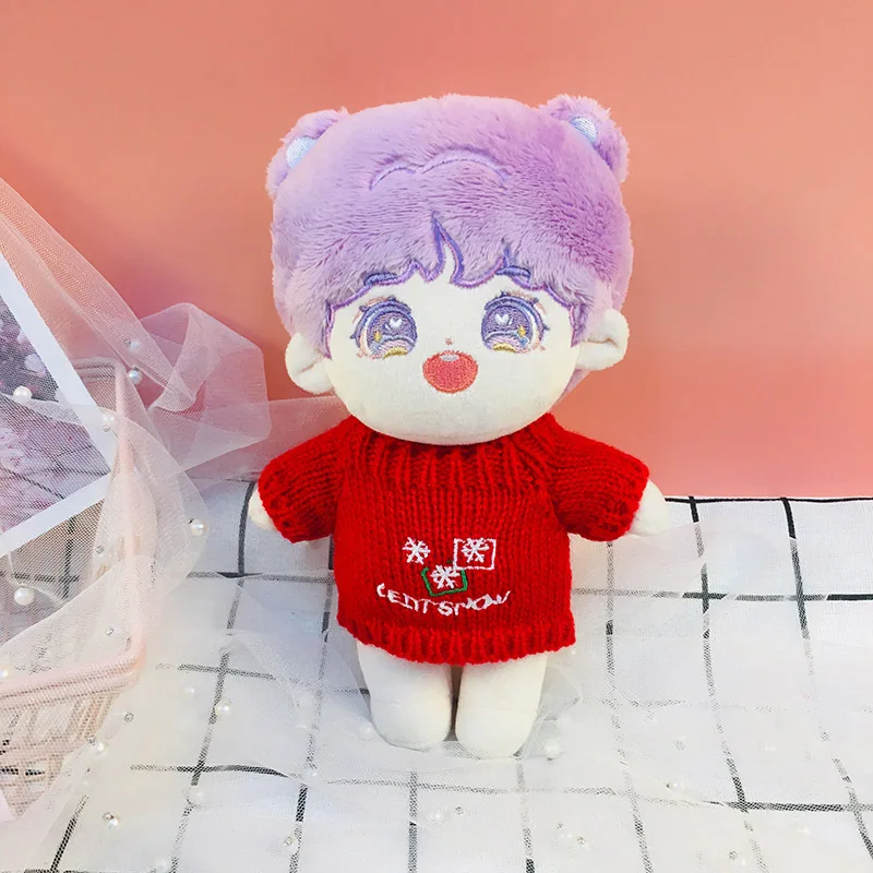 Doll Clothes for 20cm Idol Dolls Plush Star Doll's Clothing Sweater Stuffed Toy Outfit for Cotton Dolls Accessories DIY Gifts 3