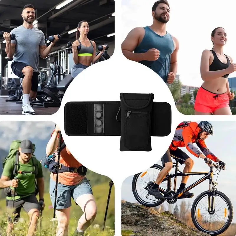 Magnetic Water Bottle Bag Portable Gym Bottle Pouch with Phone Holder Connect fitness equipment Essential fitness accessories 3