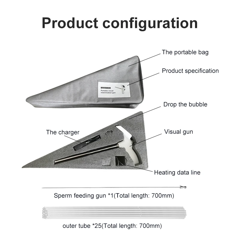Animal Artificial Insemination Equipment Digital Ai Gun Device For Goat Sheep Pig Cattle Artificial Insemination Kit For Cow