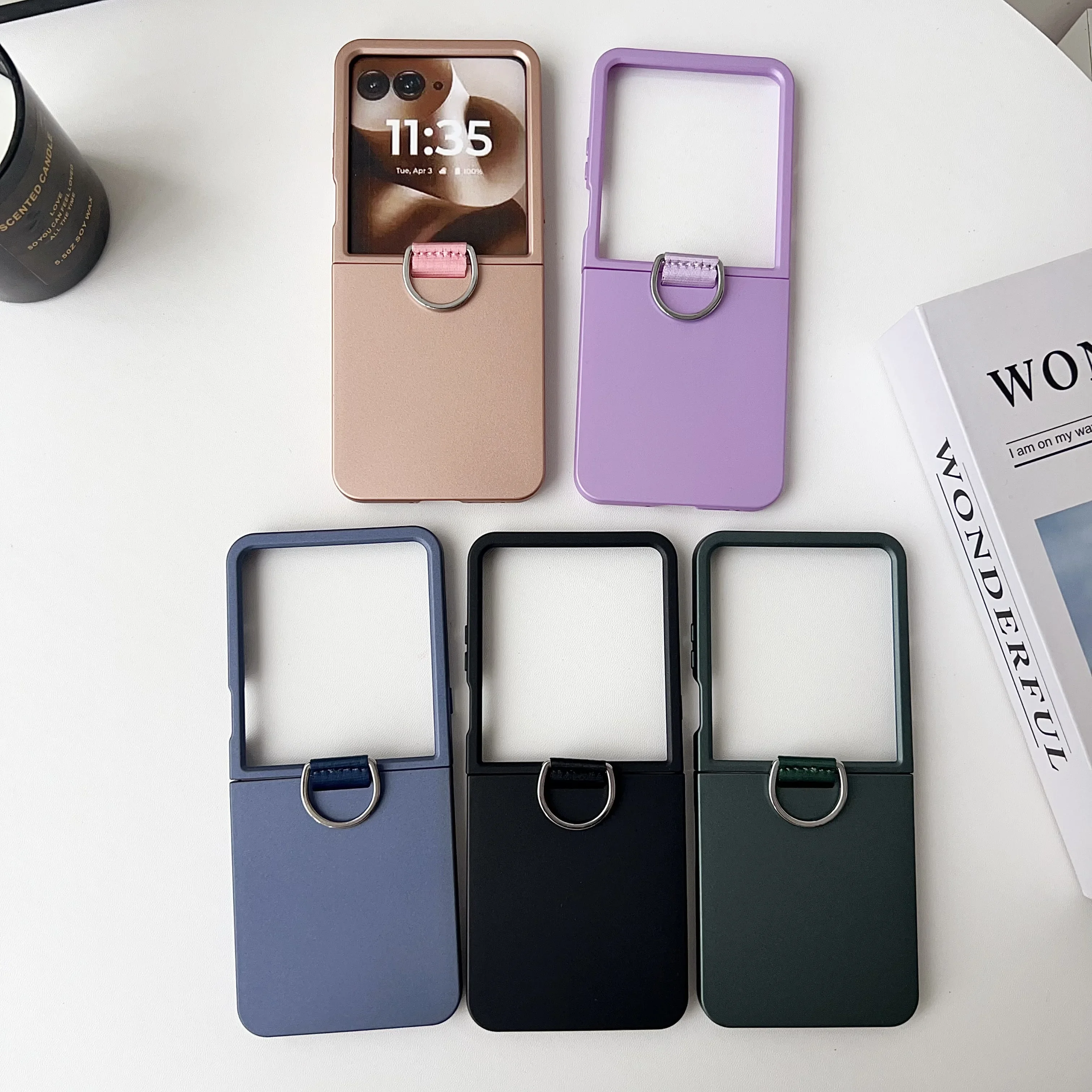 Ultra-Thin Matte Ring Case - Skin-Friendly Folding Protective Cover