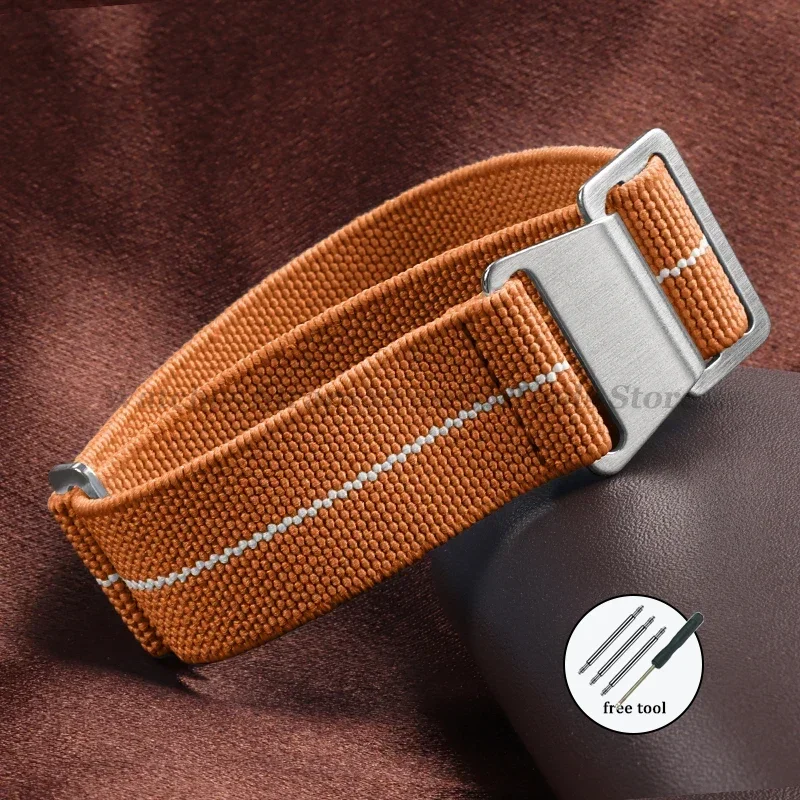 Army Green Elastic Nylon Sport Watchband Bracelet