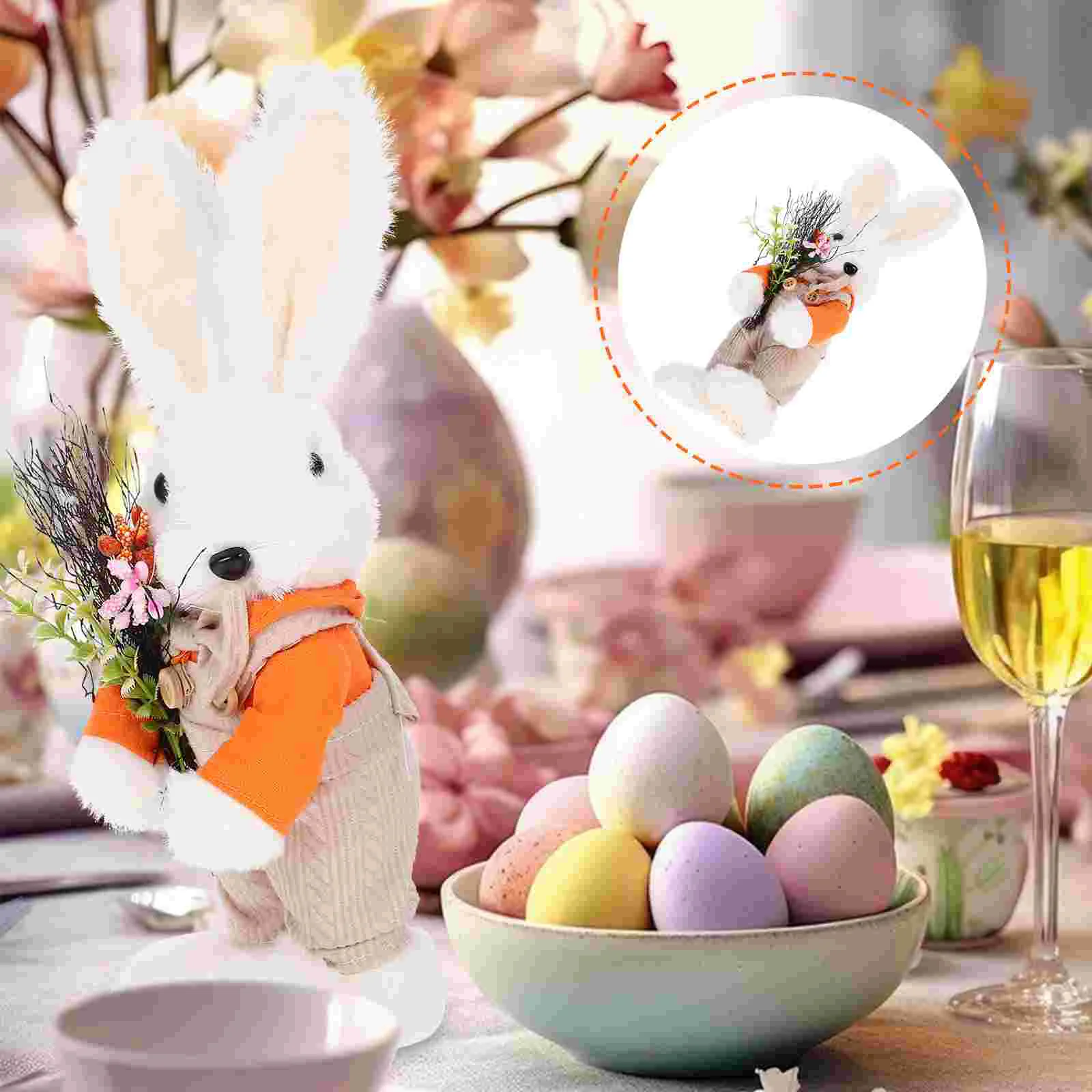 

Bunny Figurine Bunny Statue Easter Rabbit Sculpture Easter Party Favor Bunny Ornament