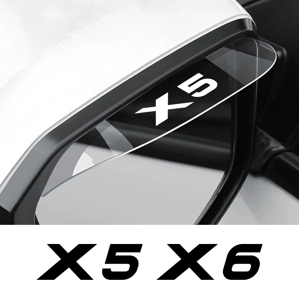 Transparent Car Rearview Mirror Rain Eyebrow For BMW X5 E70 E53 F15 G05 X6 G06 E71 F16 E72 2008- Car Tuning Accessories