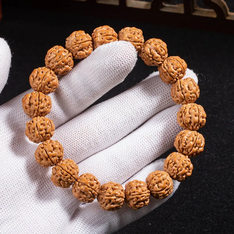 Piccolo Braccialetto Jingang Bodhi Doppio Drago Originale Seme Da Collezione-Bracciale Autografo Maschile Buddista Buddha Rosario Bracciale