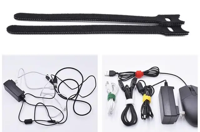 Rotolo Fascette Organizzacavi Riutilizzabili - Nylon Nero, Per Cuffie, Cavi TV E Computer - Foto 2