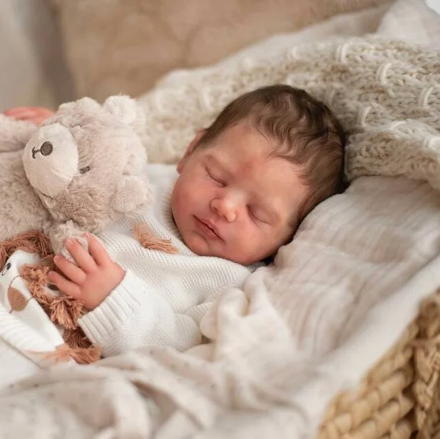 FBBD  20inch Reborn Doll Kit Viviana  Sleeping Baby Lifelike Sweet Baby Unfinished Doll Parts DIY