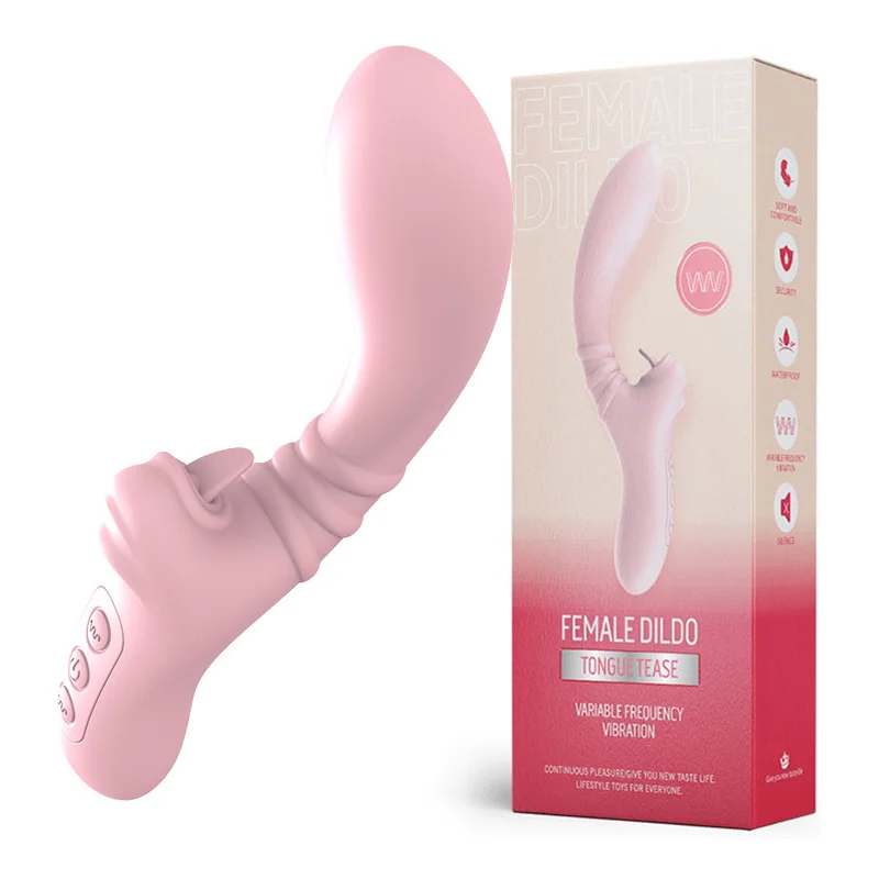 Tongue Licking Vibrators Dildo Vibrator G Spot Massager For Pleasure Vibrations Silicone Clit Stimulator Adult Sex Toy Women |