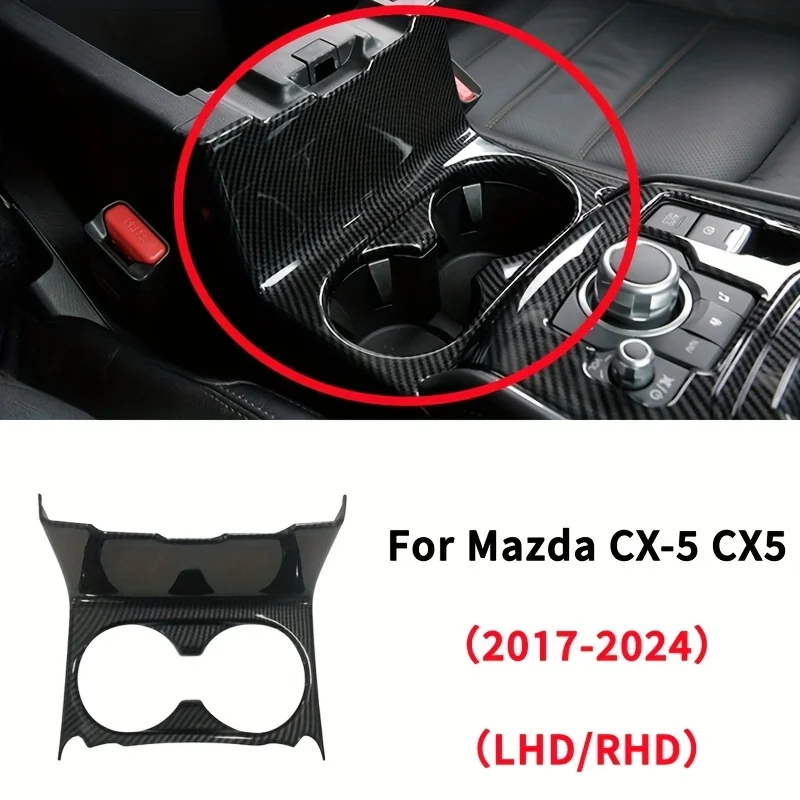 Für Mazda CX-5 CX5 2017-2023 Innenraum-Upgrade Mittelkonsole Getränkehalter Dekorplatte Abdeckung, modische Styling-Accessoires. – Detail 2