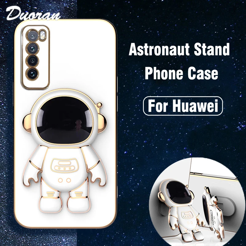 Husă de lux pentru telefon astronaut pentru Huawei P50 Pro P40 P30 Lite P20 Mate 10 20 30 40 Y7 Y9 Prime 2019 Suport Etui Spate_voghion.com