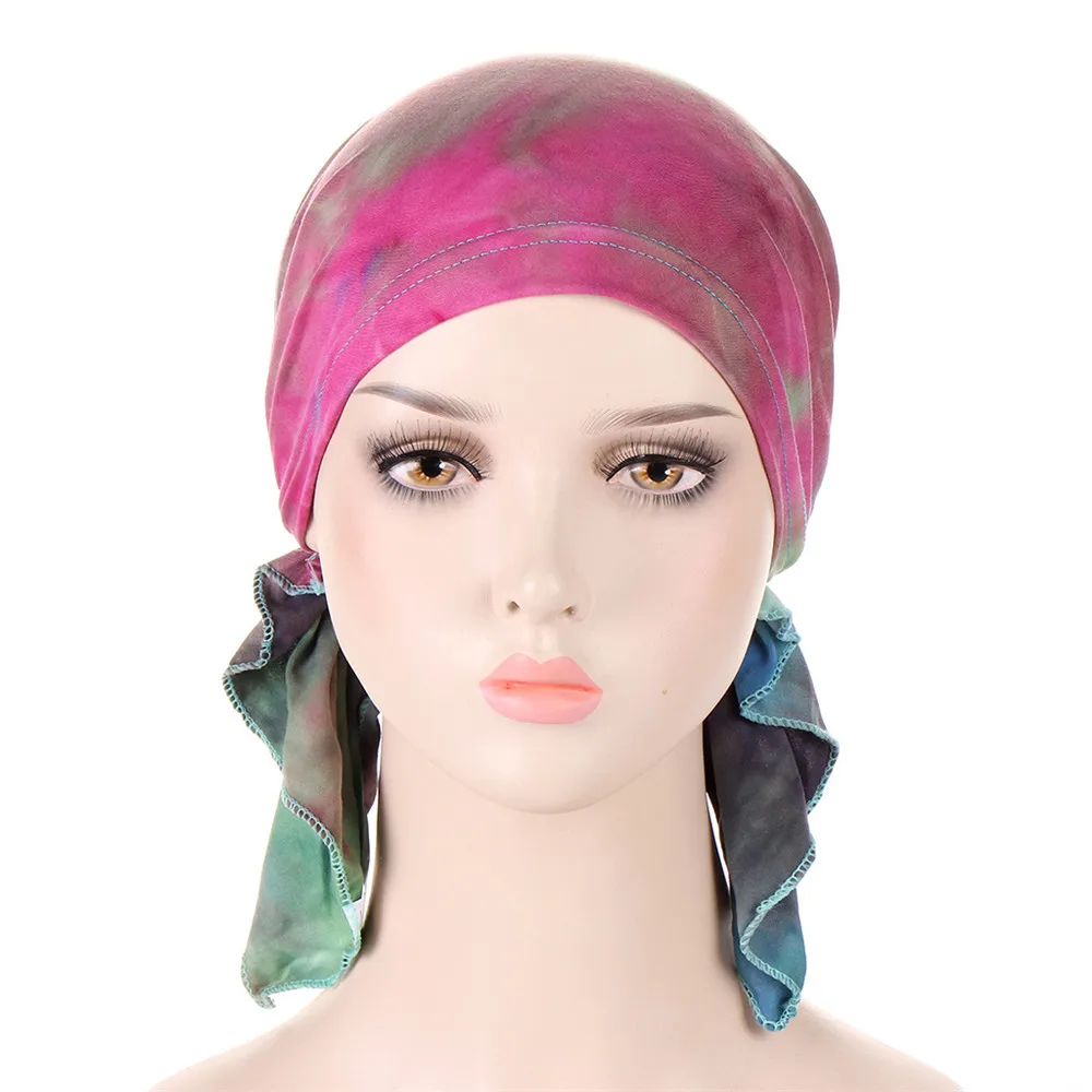 2024 New Fashion Printed Women Inner Hijab Caps Musulmano Turbante Caps Head Sciarpa Bonnet Ladies Under Hijab Sciarpa Turbante Mujer