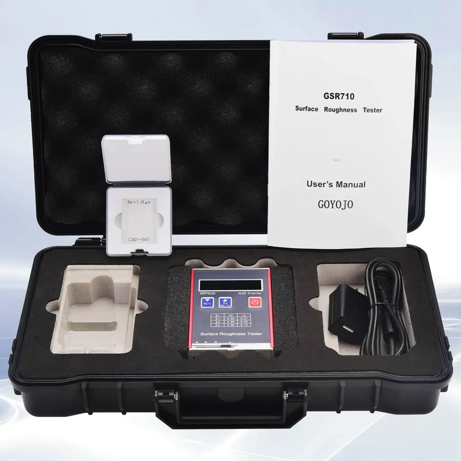 Surface Roughness Tester Meter High Accuracy 0.01&mu;m Profilometer Portable Profile Gauge 4 Testing Parameters Ra/Rq Rz/Rt