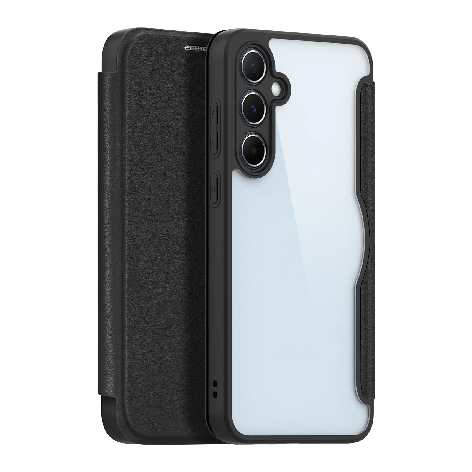 Premium DUX DUCIS Folio Case with Wallet and Transparent Back Cover
