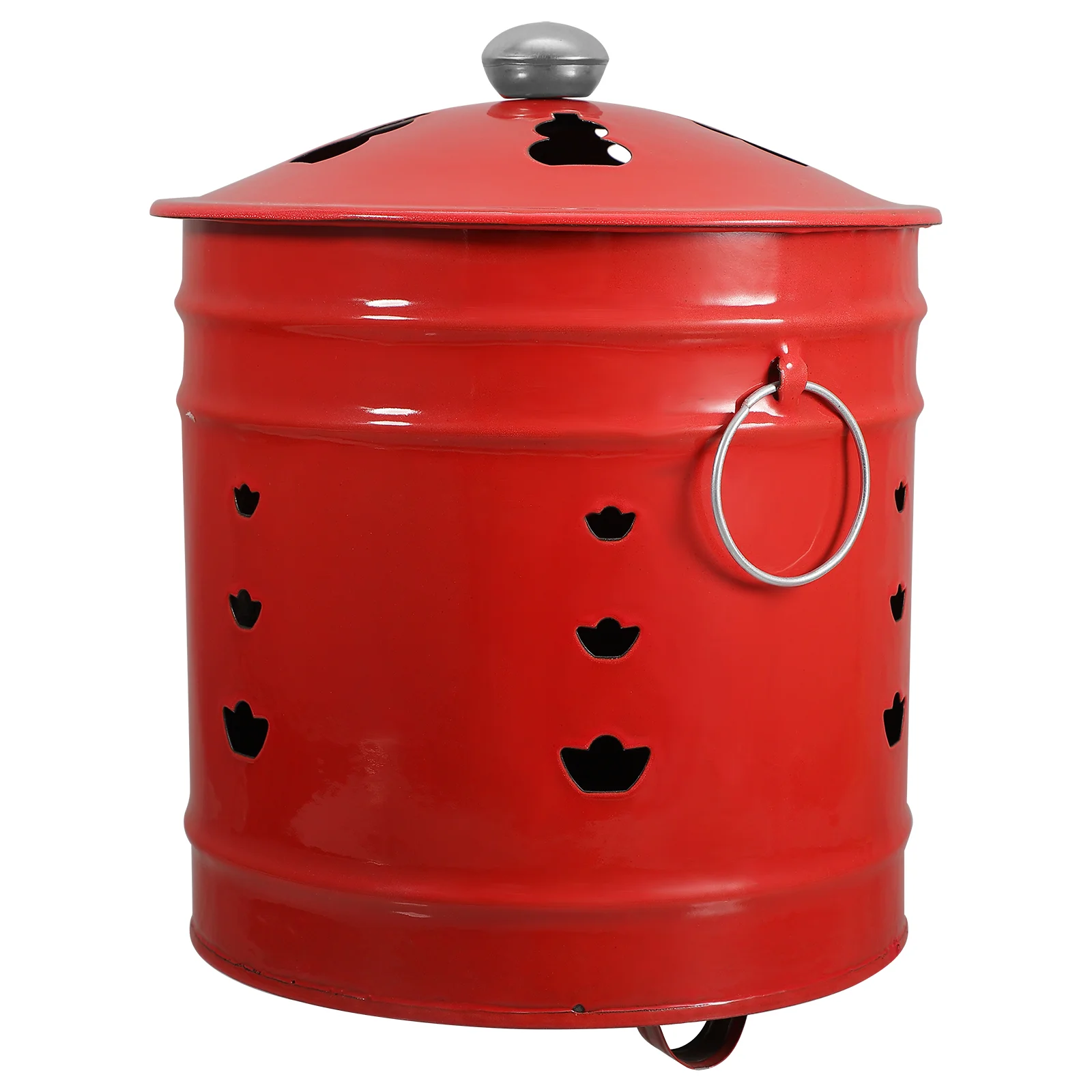 

Burn Incinerator Fire Barrel Cage Pit Burning Can Bin Yard Garden Bucket Waste Outside Barrels Metal Bonfire Paper Leaves