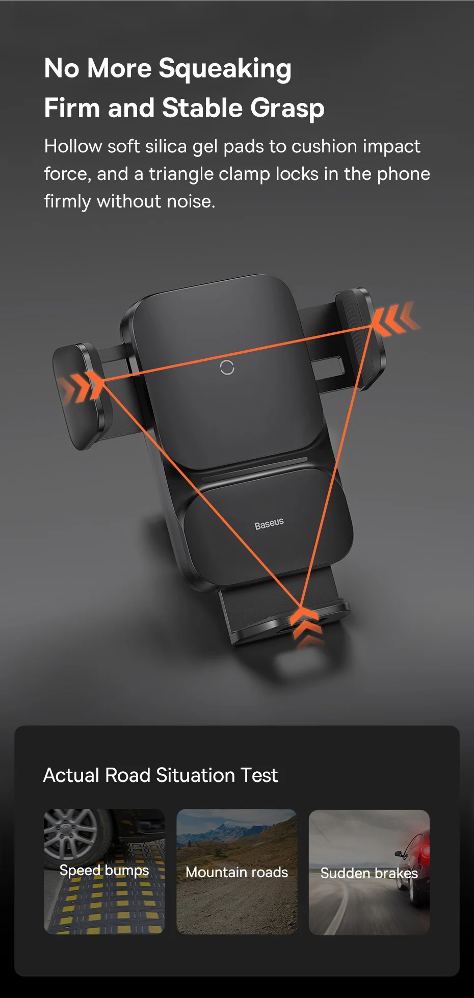 Car Phone Holder 15W QI Wireless Charger for iPhone Samsung Xiaomi Fast Charging