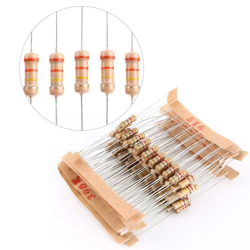 thumbnail image 2 of 1000pcs 100 Values Resistor Kit 1/2 Watt Resistors Kit Resistors 2 of 9