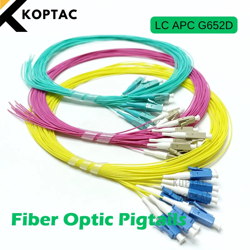 50PCS Fiber Optic Pigtail LC/UPC SM/OM3/OM4 SX 0.9MM 1.5 Meter Length ...