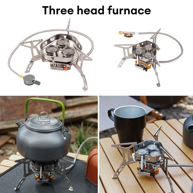 Portable Camping Gas Stove Foldable Gas Burner Pocket Cooking Stove  Windproof Picnic Cooker Heater Backpacking Survival Furnace - AliExpress