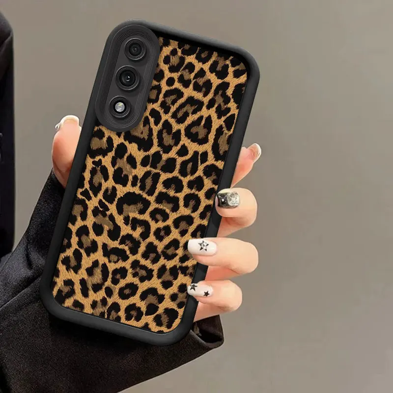 Flexible Silicone Leopard Print Shockproof Protective Phone Case