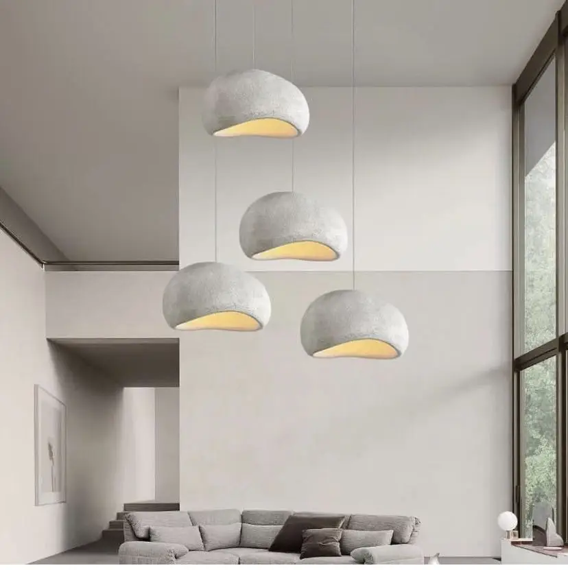 30CM Wabi Sabi Pendant Light Japan Dining Table Hanging Lamp Nordic Bedroom Bedside Droplight Modern Restaurant Suspended Lights 6