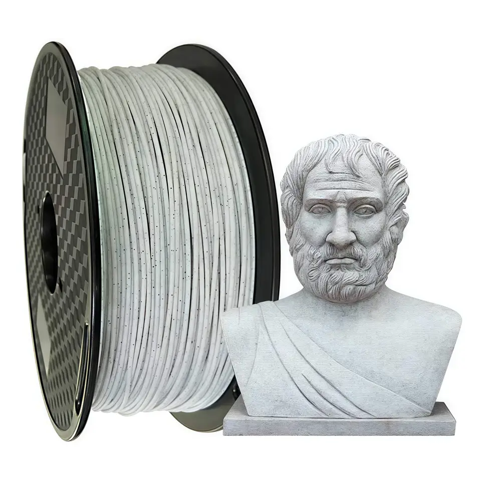 PLA Filament Marble 1.75mm 1KG 3D Printer Stone Rock Filament Plastic Line 3D Printing Materials Stone Ceramic Statue Creativity image 1