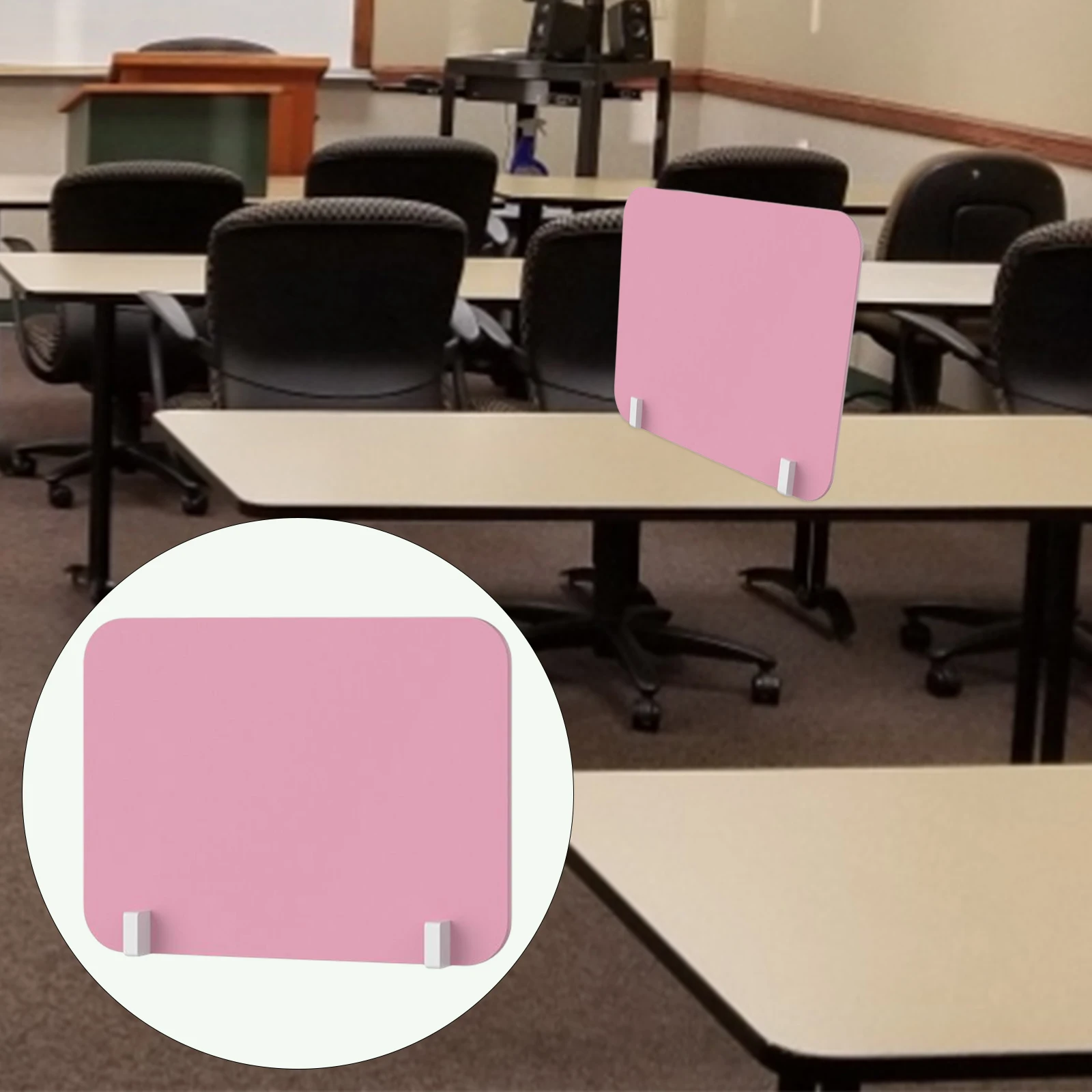 Desktop Partition Sneeze Guard Privacy Divider Protective Screens Desk Divider for Office Desk Easy to Install Mounted Tool