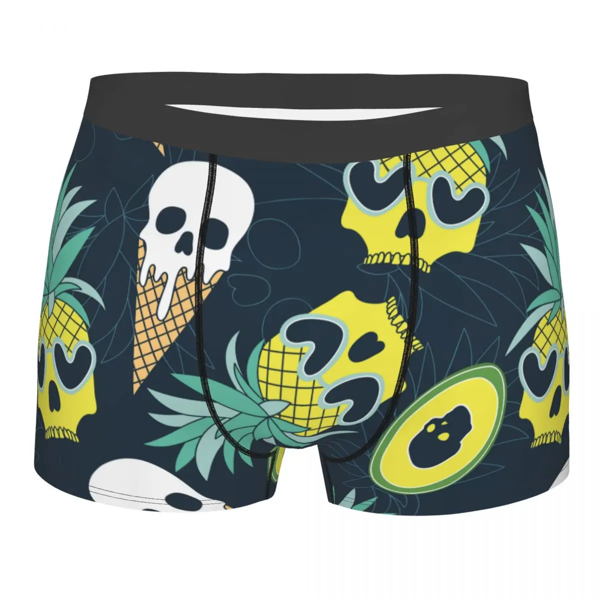 

Male Panties Men's Underwear Boxer Summer Skull Of Hilarious Pineapple Ice Cream Avocado Underpants Comfortable Shorts