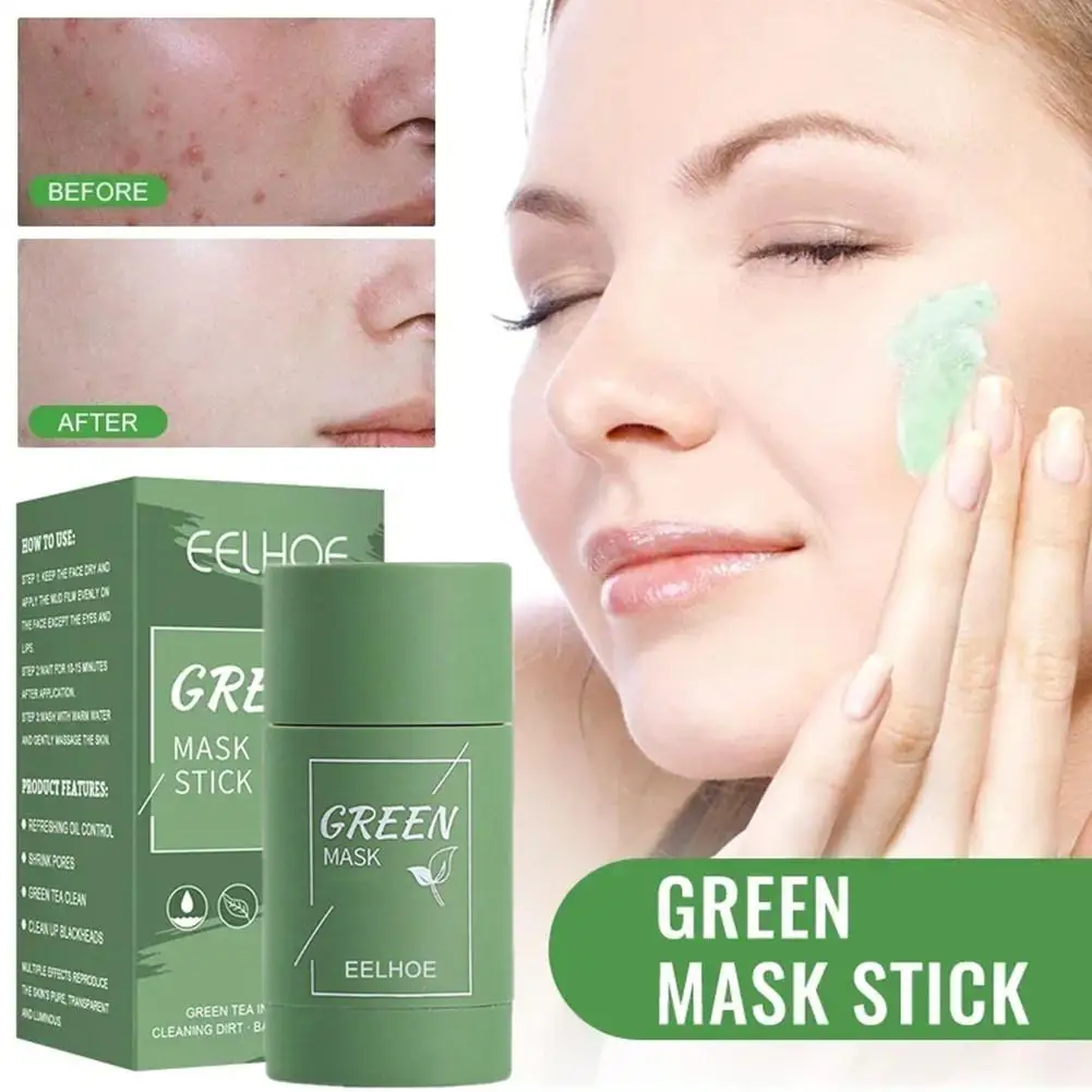 

Green Tea Clean Acne Treatment Blackhead Remover Cream Deep Cleansing Pore Brightening Purifying Matcha Clay Mud Mask