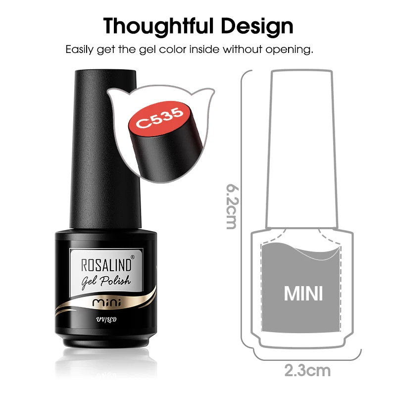 ROSALIND Winter Trendy Colors Gel Nail Polish All For Manicure Semi Permanent Soak Off Gel UV LED Varnishes Base Top Matte Coat