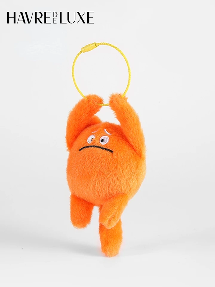 Social Fear Small Orange Cat Bag Pendant Funny Couple Doll