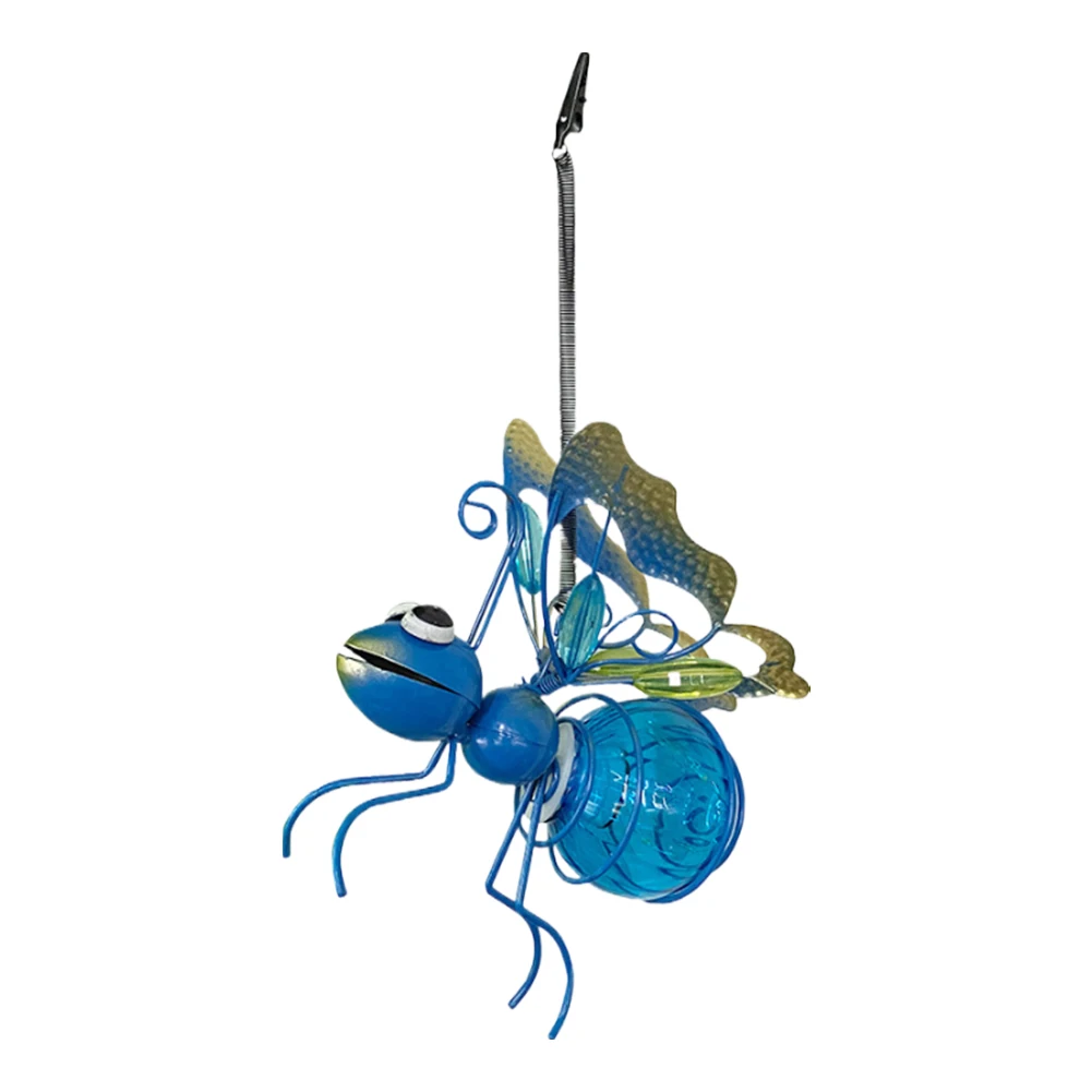 Solar Iron Insect Statue with LED Fairy Light image 8