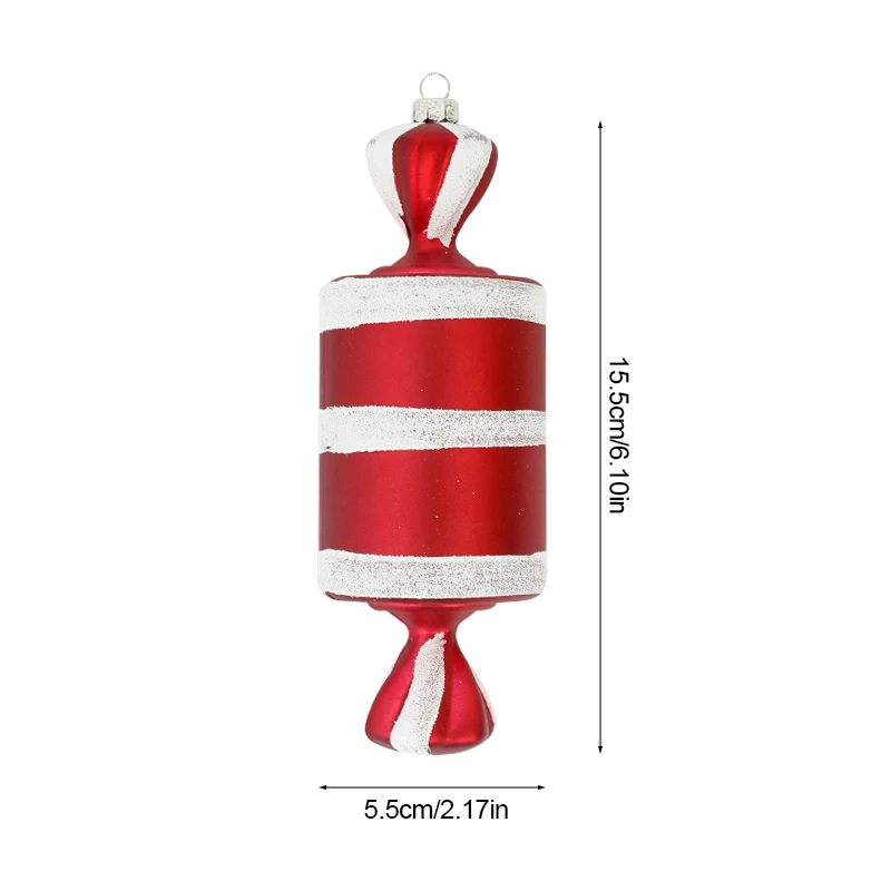 thumbnail image 1 of Colgantes de bastón de caramelo rojo con forma de piruleta grande para Navidad, adornos de bolas colgantes para árbol de Navidad 2024, decoración navideña para el hogar, regalo de Año Nuevo, 1 of 5
