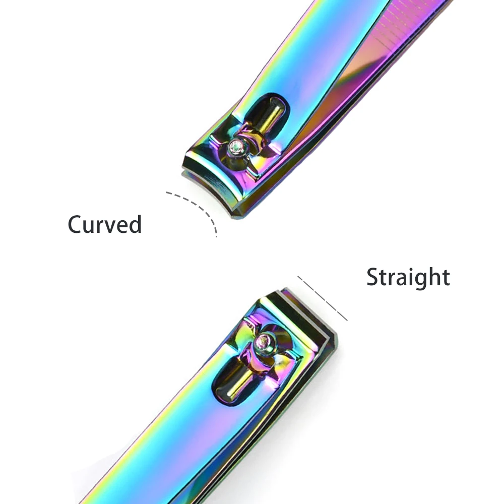 Stainless Steel Nail Clipper 1pcs Large Straight Curved Nail Cutting Trimmer Toenail Nipper Cutter Accessories Manicure Tool