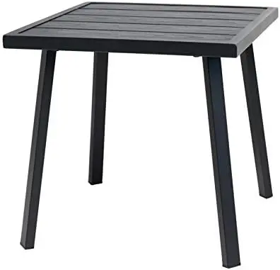 

Metal Outdoor Coffee Side Table for Outside , Rectangle, Black Small coffee table Table top Small end table Tea table Mesas End