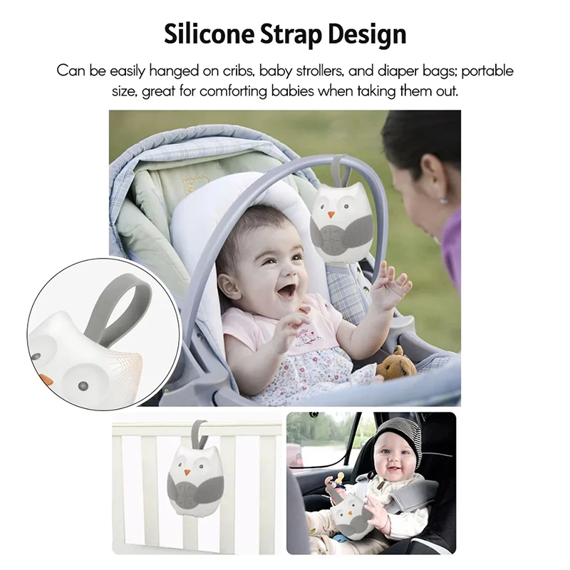 Portable Owl White Noise Machine Baby Soothing Soothing Sleep Aid Device Compact Baby Music Sleep Device Music Player white noise machine baby music box