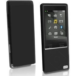 Premium Soft Silicone Protective Case Cover for Digital Audio Players (Black)