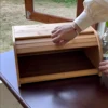 Premium Bamboo Bread Box, Bread Storage And Organizer, Organizer For Kitchen Countertop 1