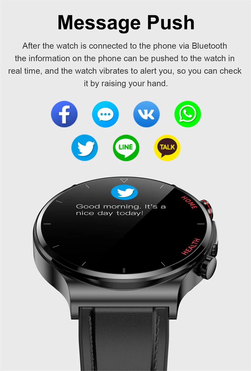 New Health Smart Watch Men ECG+PPG Heart Rate Blood Pressure Watches Body Temperature Fitness Tracker Smartwatch For Samsung+Box