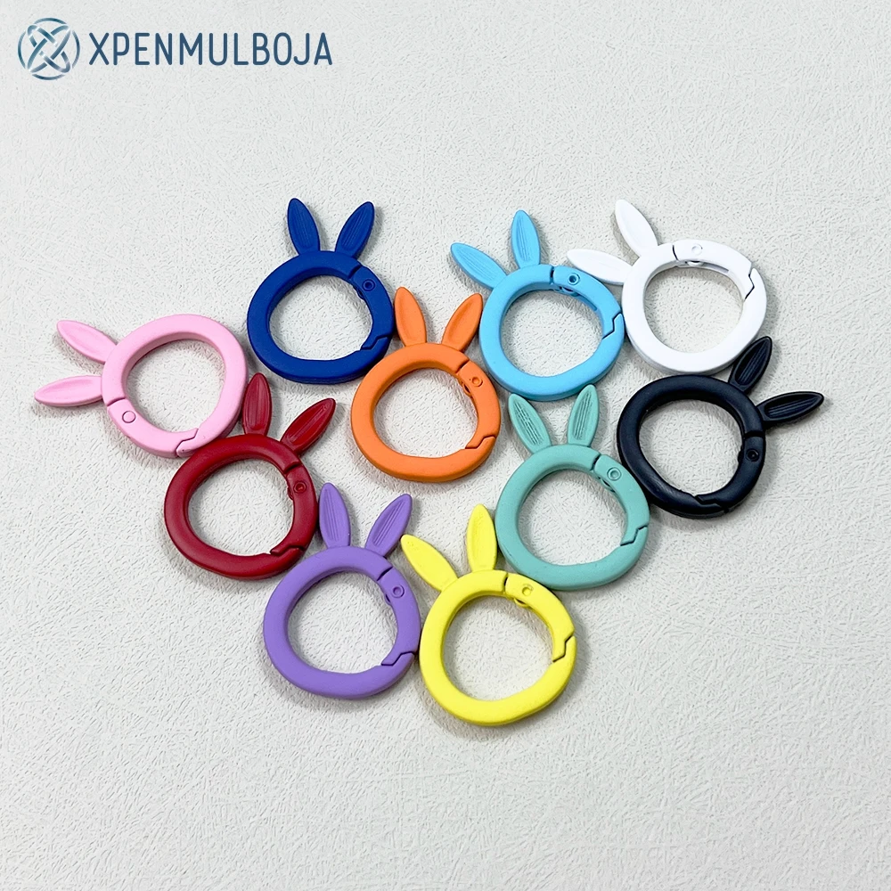 

10/20pcs Lot Metal O Ring Spring Clasp Openable Round Carabiner Keychain Clips Hook Dog Chain DIY Jewelry Buckle Connector
