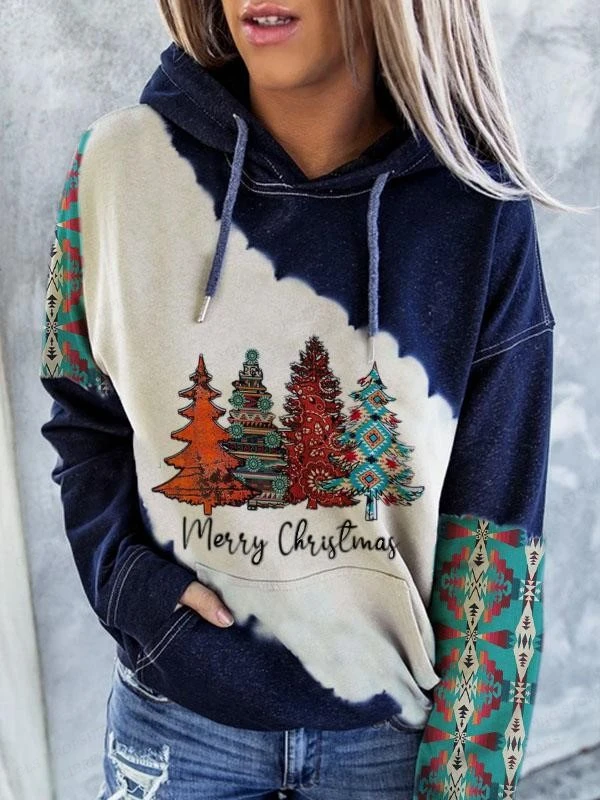 

3d Christmas Tree Print Hoodies Women Fashion Hoodie Girl Coats Women Sweats Letter Print Hoodie Pullover Women's Clothing Falls