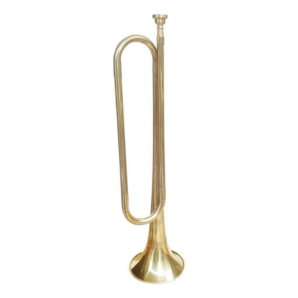 Antique Style BB Bugle Portable Musical Instrument Brass Blowing Cavalry for Beginners