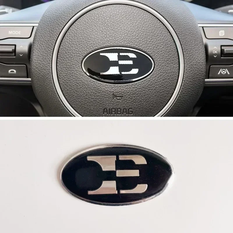 3D 알루미늄 자동차 스티어링 휠 센터 엠블럼 배지 스티커 데칼 For KIA K2 K3 K5 KX5 GT Forte Rio Optima Sorento 액세서리