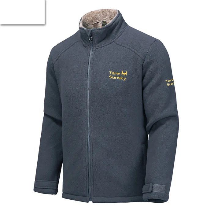 Jersey polar con resistencia al frío para exteriores en ambos lados, cárdigan grueso y de lana para hombre, chaquetas