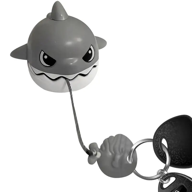 

Cute Keychain Shark Pull-String Backpack Key Cover Clockwork Sharks Gifts Wind-Up Shark Keychain Birthday Festival Anniversary