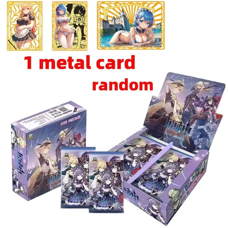 

Game Anime Genshin Impact Figure Model Cards Collection CP SSP SP PR UR SLR Ganyu Hutao Keqing Desk Decoration Metal Card