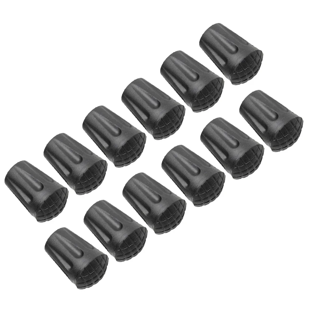 Walking Pole Sticks 12Pcs Trekking Poles Trekking Pole Tip Protectors End Reinforced Rubber Tip End Cap