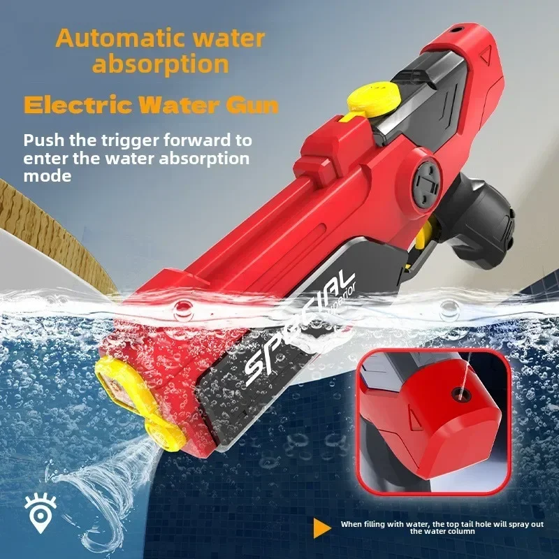Electric Water Gun Children High Pressure Outdoor Beach Pool Fight Games Kids Automatic Repeating Absorption Watergun Gifts