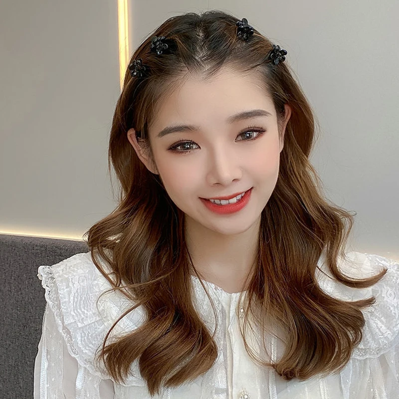 6 개/몫 작은 꽃 1.7cm 웨딩 신부 머리 발톱 여자 크리스탈 미니 헤어 클립 여성용 헤어 액세서리 모자를 쓰고 있죠 어린이