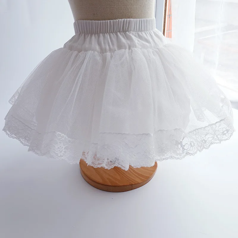 Boutique Summer Slips Kids Dresses for Girls' Princess Party Style Infant Solid Cotton Lace Tutu Slips Children's Clothing